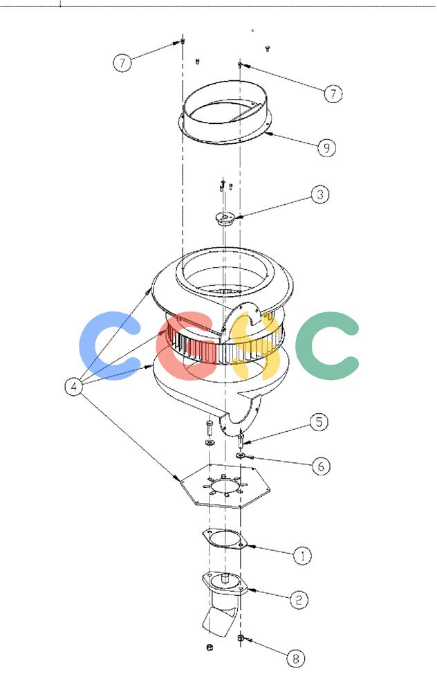 凯斯零件查询(438) - FLEX-AIR APPLICATOR - 1999 (2/99-3/03) (08-017) - FAN GROUP, 6" CW Case Agriculture