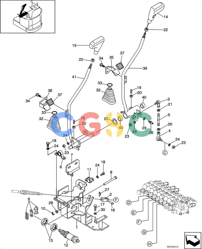 纽荷兰零件查询(E15) - COMPACT CRAWLER EXCAVATOR (N.A.) (1/06-) (09-16[00]) - LEVER ASSY - TRAVEL (NIBBLER & BREAKER) New Holland Constructuion