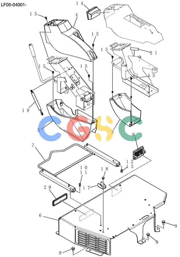 纽荷兰零件查询(E80BMSR) - CRAWLER EXCAVATOR ASN LF05-04001 - (N8TA18060) (120-17[2]) - CONTROLS, OPERATORS New Holland Constructuion