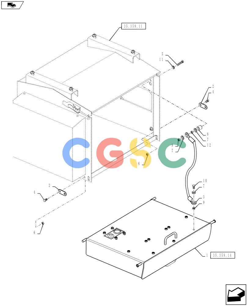 凯斯零件查询(810) - FLEX-AIR APPLICATOR - 2012 (2/12-) (35.359.13) - VALVE BOX DOOR, DOUBLE AND TRIPLE BIN Case Agriculture