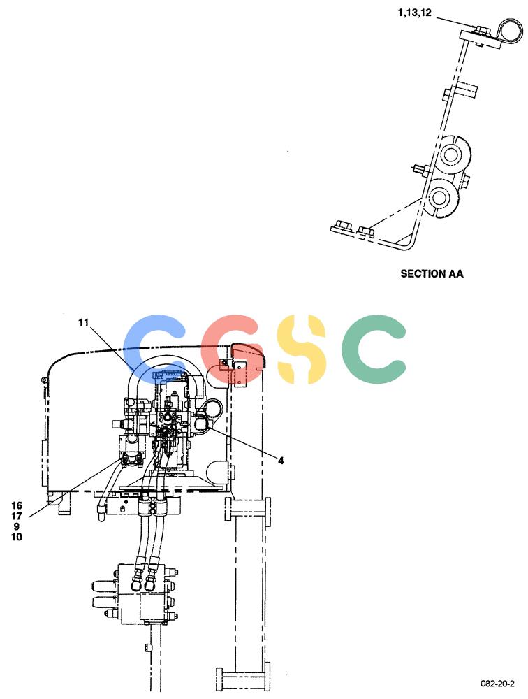 神钢零件查询(ED190LC-6E) - BLADE RUNNER EXCAVATOR/DOZER BTW YL03U0136 - YL03U0292 (1/05-12/06) (01-019[02]) - UPPER HYDRAULIC LINES (PUMP SUCTION/DELIVERY - DOZER) Kobelco