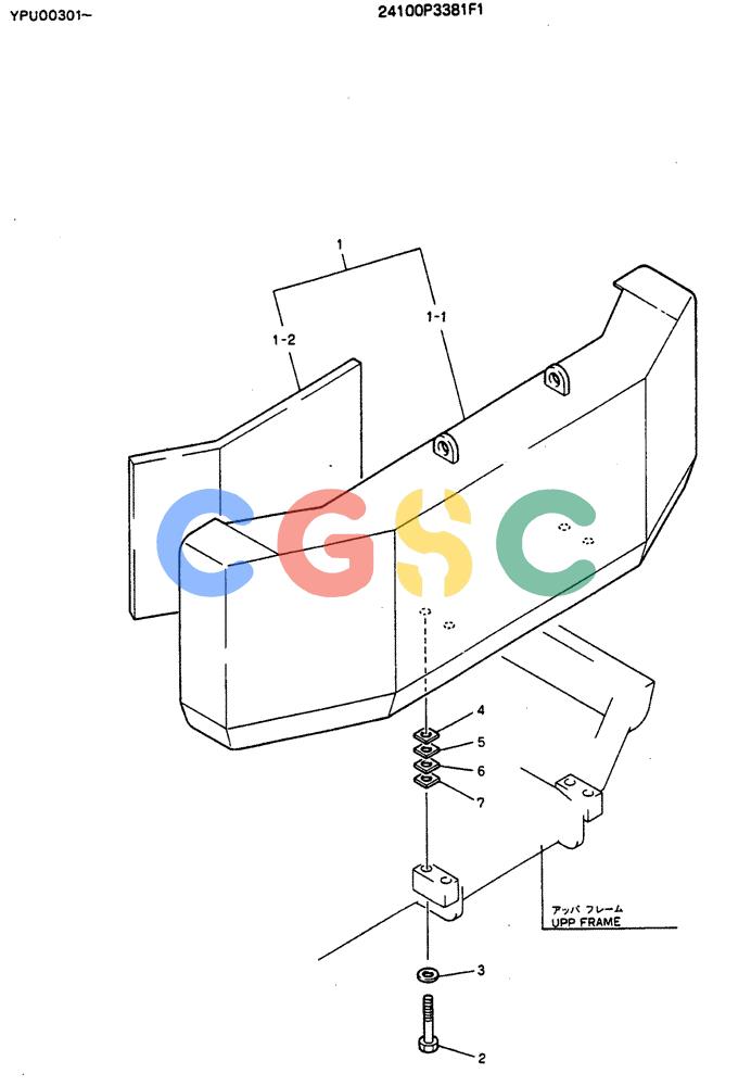 神钢零件查询(MD140C) - EXCAVATOR BTW YPU0301 - YPU0500 (1/80-12/06) (01-003) - COUNTER-WEIGHT ASSY Kobelco