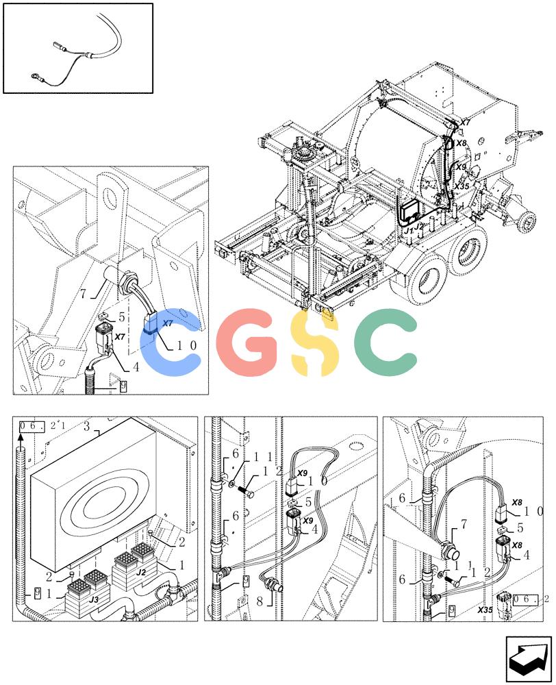 凯斯零件查询(RBX341) - SILAGE PACK ROUND BALER (3/03-12/05) (06.26[01]) - STEERING AND TAIL GATE Case Agriculture