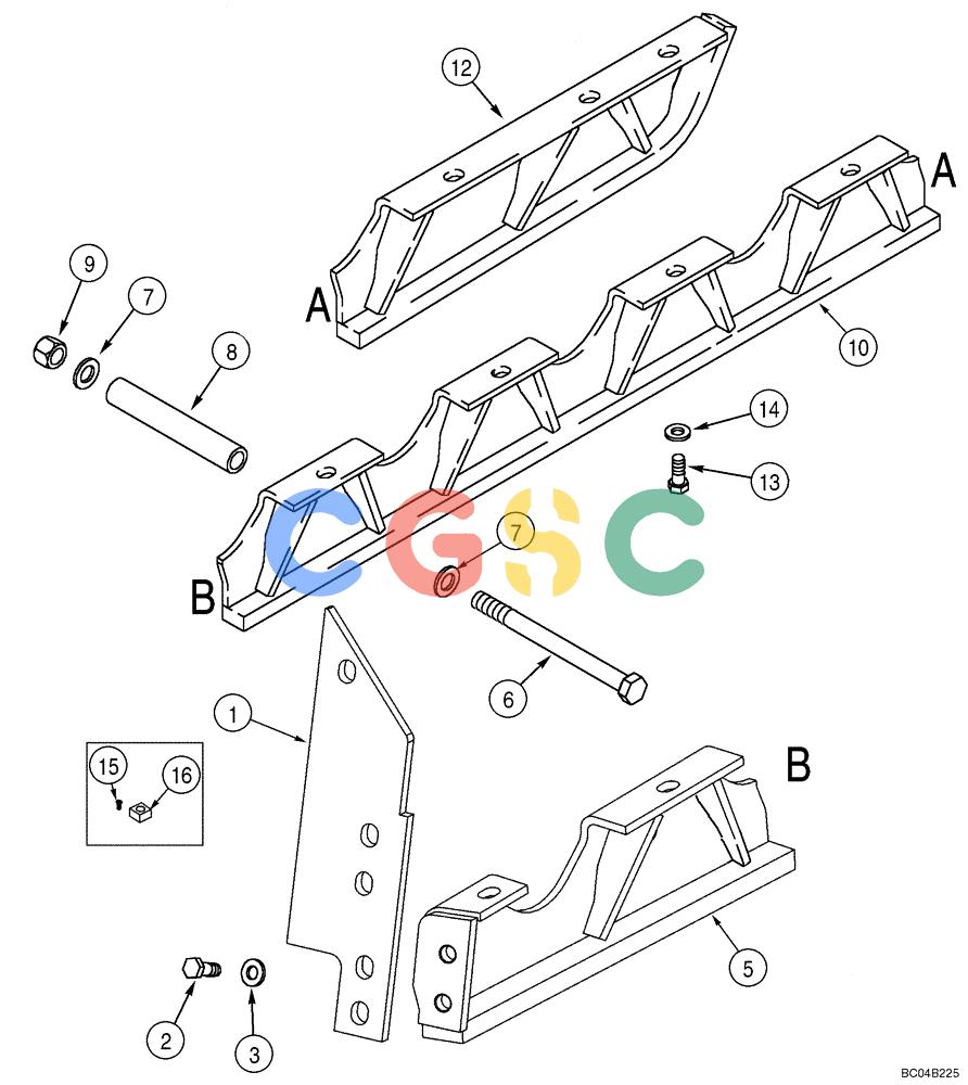 纽荷兰零件查询(DC75) - CRAWLER DOZER (8/04-) (05-08) - TRACK GUARDS New Holland Constructuion