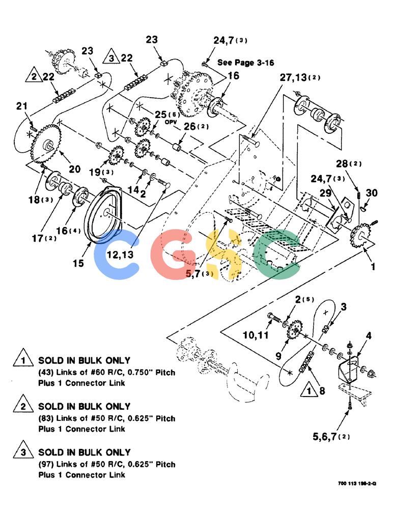 凯斯零件查询(8590) - CASE IH LARGE RECTANGULAR BALER (EUROPE) (1/97-12/98) (3-12) - PICKUP DRIVE ASSEMBLY, RIGHT Case Agriculture