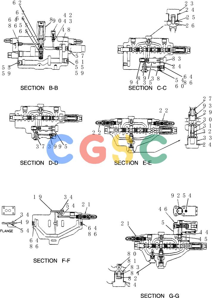 纽荷兰零件查询(E80BMSR) - CRAWLER EXCAVATOR ASN LF05-04001 - (N8TA18060) (HC001[3]) - VALVE ASSY, CONTROL (MAIN) New Holland Constructuion