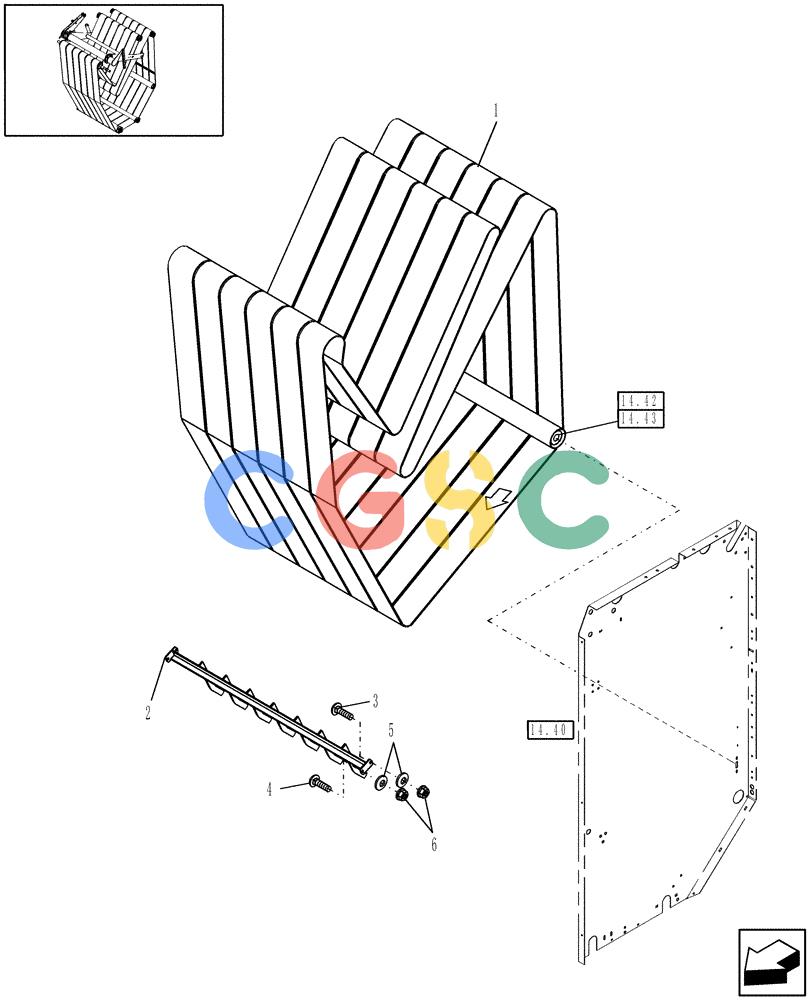 凯斯零件查询(RBX453) - CASE IH ROUND BALER (9/05-12/06) (14.09) - ENDLESS CHEVRON BELT Case Agriculture