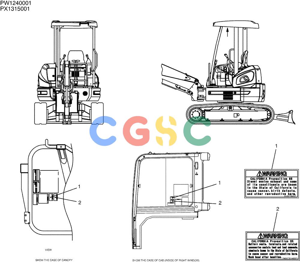 纽荷兰零件查询(E35SR) - COMPACT CRAWLER EXCAVATOR ASN PX13-15001 (N6TN61732) (NA) (1/06-) (06-006) - NAME PLATE INSTAL, P/N PW22T00183F1 New Holland Constructuion