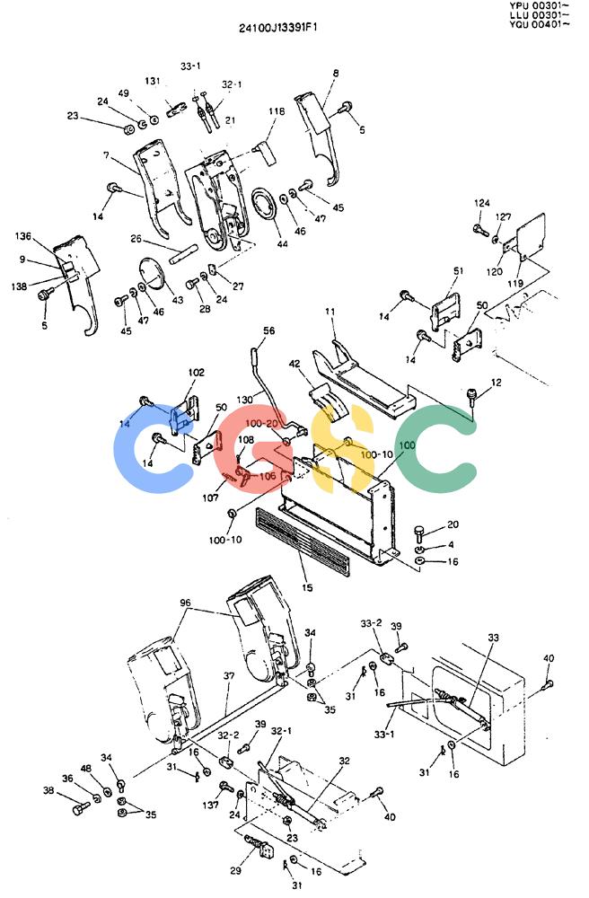 神钢零件查询(MD240C) - EXCAVATOR BTW LLU0301 - LLU0600 (1/80-12/06) (03-001[2]) - CONTROL ASSY - 24100J13391F1 Kobelco