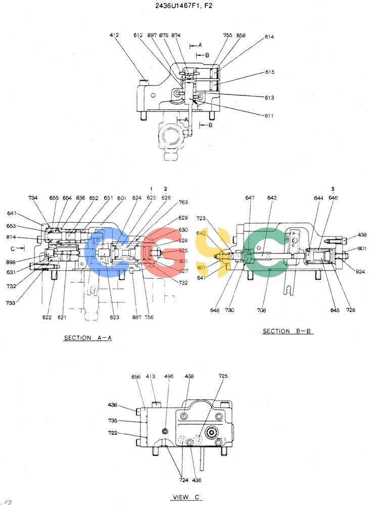神钢零件查询(MD240C) - EXCAVATOR ASN LLU00601 (1/80-12/06) (14-004) - REGULATOR ASSY (FRONT) Kobelco