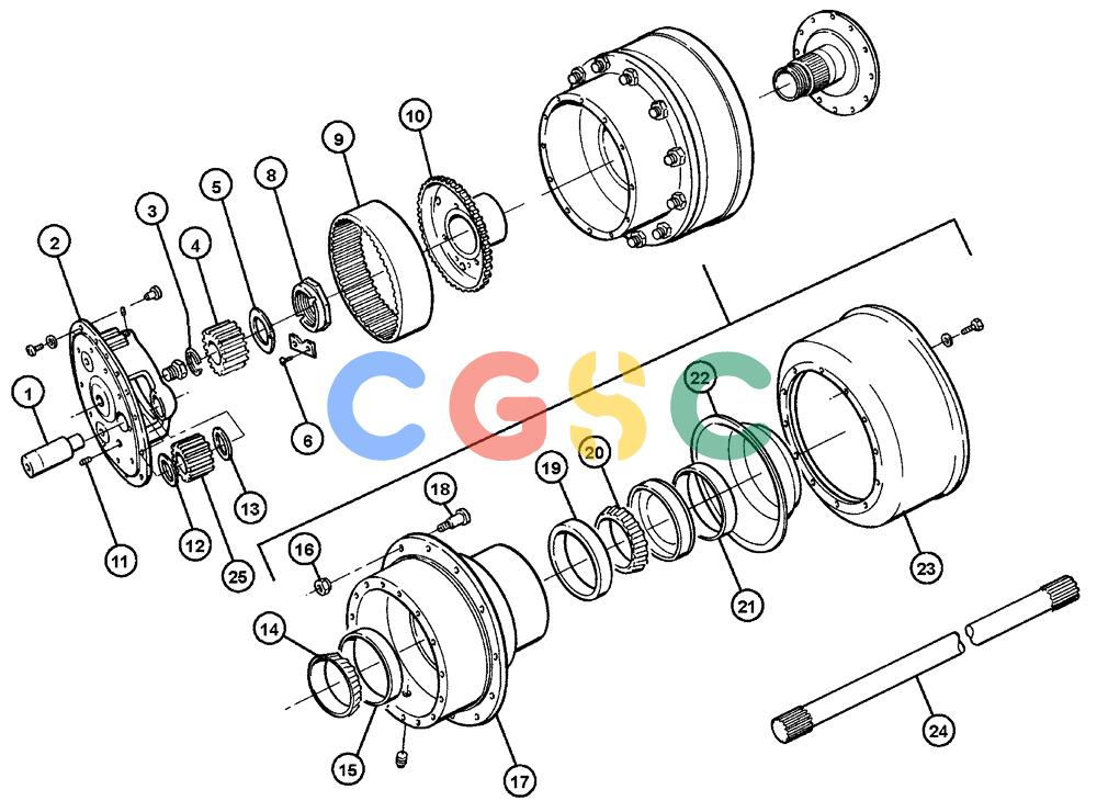 凯斯零件查询(FLX4010) - FLOATER (8/04-8/06) (04-009) - REAR AXLE HUB Case Agriculture