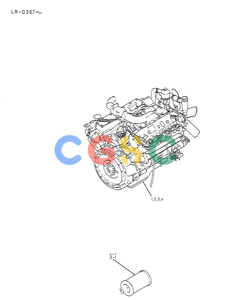 神钢零件查询(K914) - EXCAVATOR ASN LR-0143 (1/79-12/03) (07-006) - ENGINE ASSY Kobelco