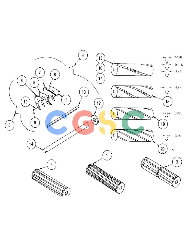 凯斯零件查询(3503) - CONCORD AIR SYSTEM (1/96-12/00) (E23) - METERING ROLL ASSEMBLIES Case Agriculture