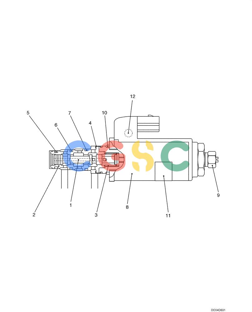 纽荷兰零件查询(EH130) - CRAWLER EXCAVATOR (3/04-) (08 -57[00]) - VALVE ASSY, SOLENOID (YT35V00012F1) New Holland Constructuion