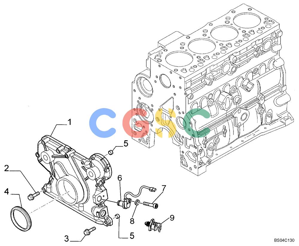 纽荷兰零件查询(DC75) - CRAWLER DOZER (8/04-) (02-14) - CYLINDER BLOCK - COVERS New Holland Constructuion