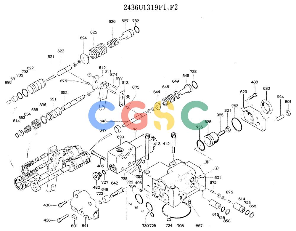 神钢零件查询(K905LC) - MARK II EXCAVATOR BTW YP1001 - YP1281 (1/87-12/03) (11-035) - REGULATOR ASSY (R) Kobelco