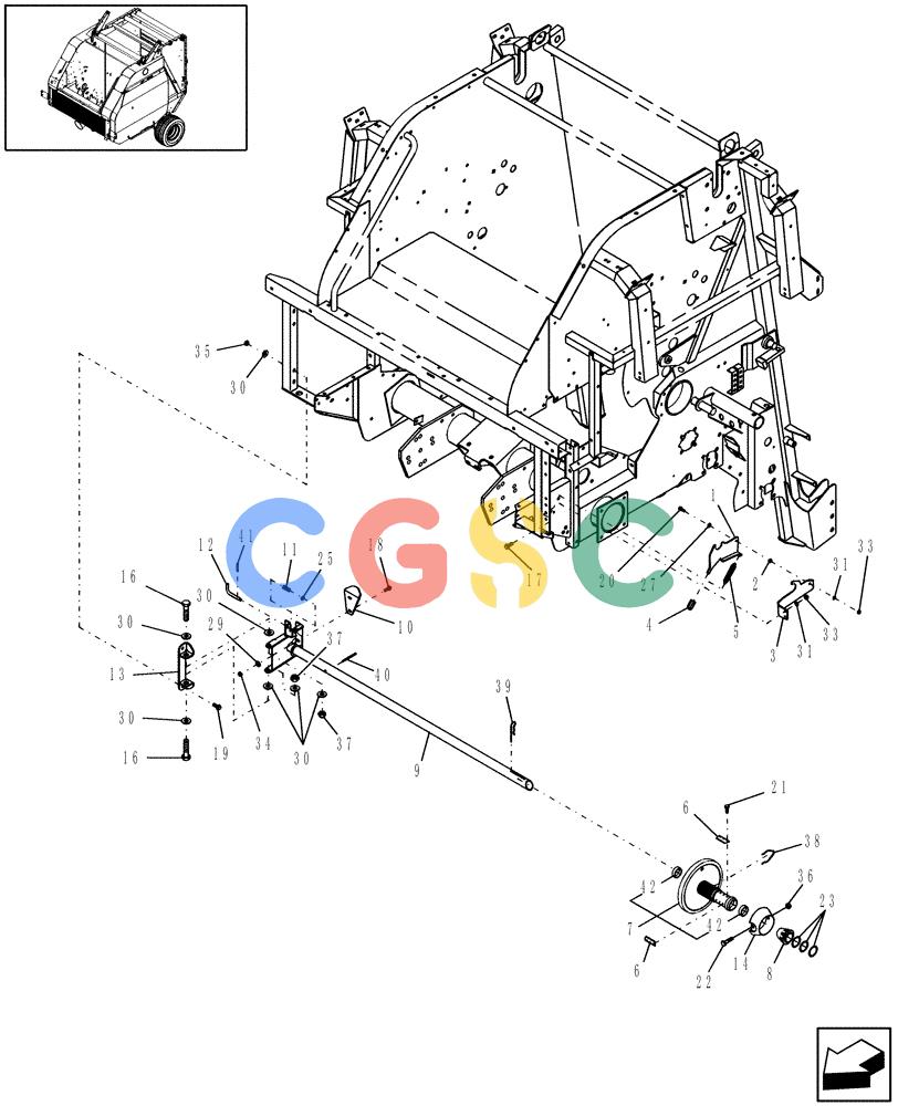凯斯零件查询(RBX452) - CASE IH ROUND BALER (11/02-7/05) (15.65) - NET ROLL TUBE Case Agriculture
