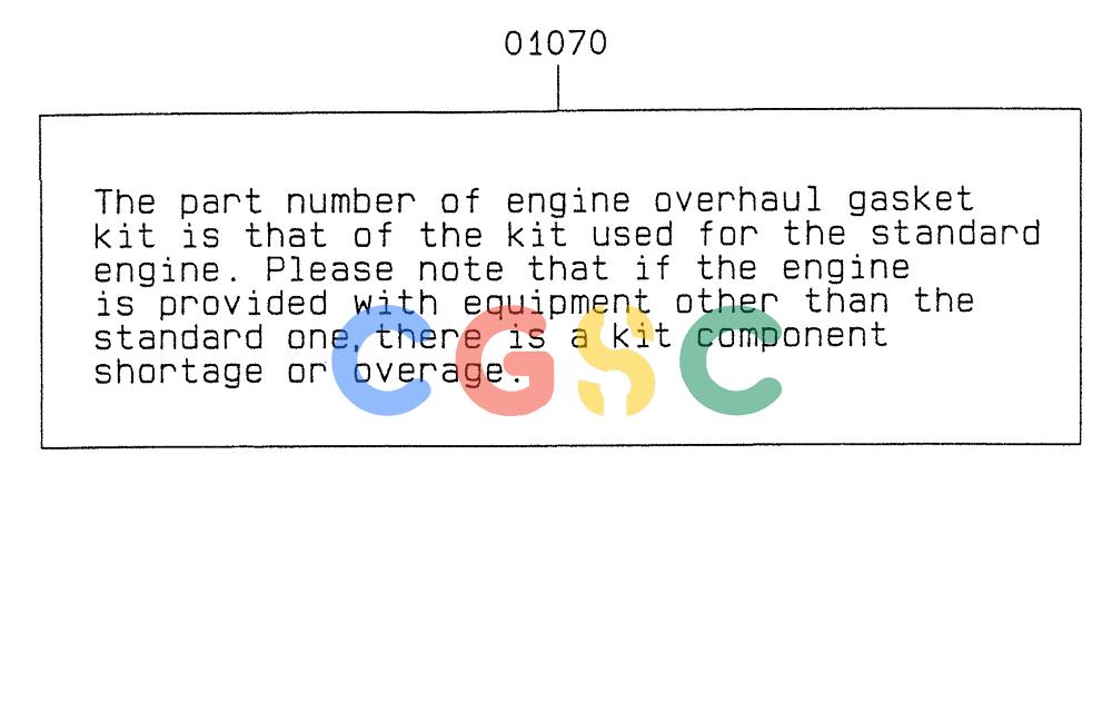 纽荷兰零件查询(E235SRLC) - CRAWLER EXCAVATOR BTW YU04-00837 - YU04-01417 (08-005) - ENGINE GASKET KIT New Holland Constructuion