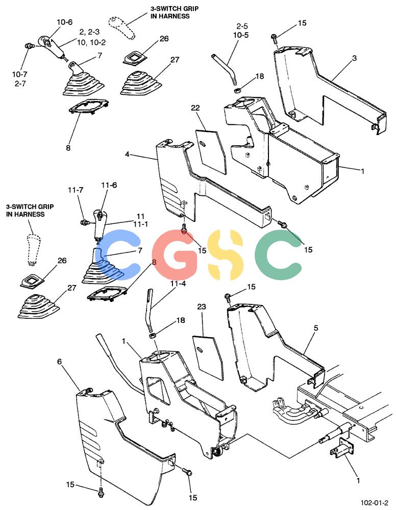 神钢零件查询(ED190LC-6E) - BLADE RUNNER EXCAVATOR/DOZER BTW YL03U0136 - YL03U0292 (1/05-12/06) (01-027[02]) - OPERATOR'S CONTROL Kobelco
