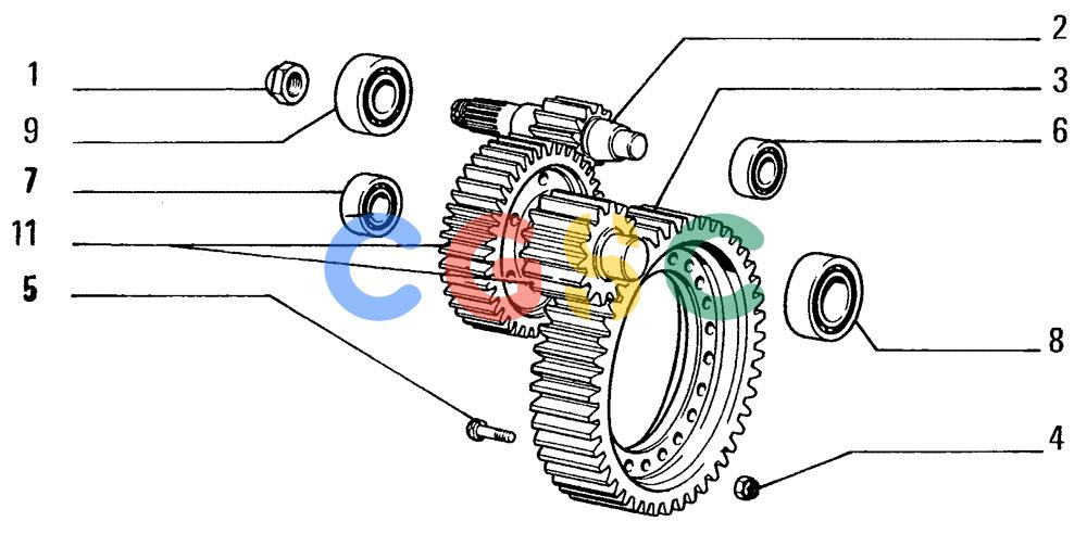 纽荷兰零件查询(FL14E) - CRAWLER LOADER (B4.12[001]) - SIDE FINAL DRIVE GEARS New Holland Constructuion