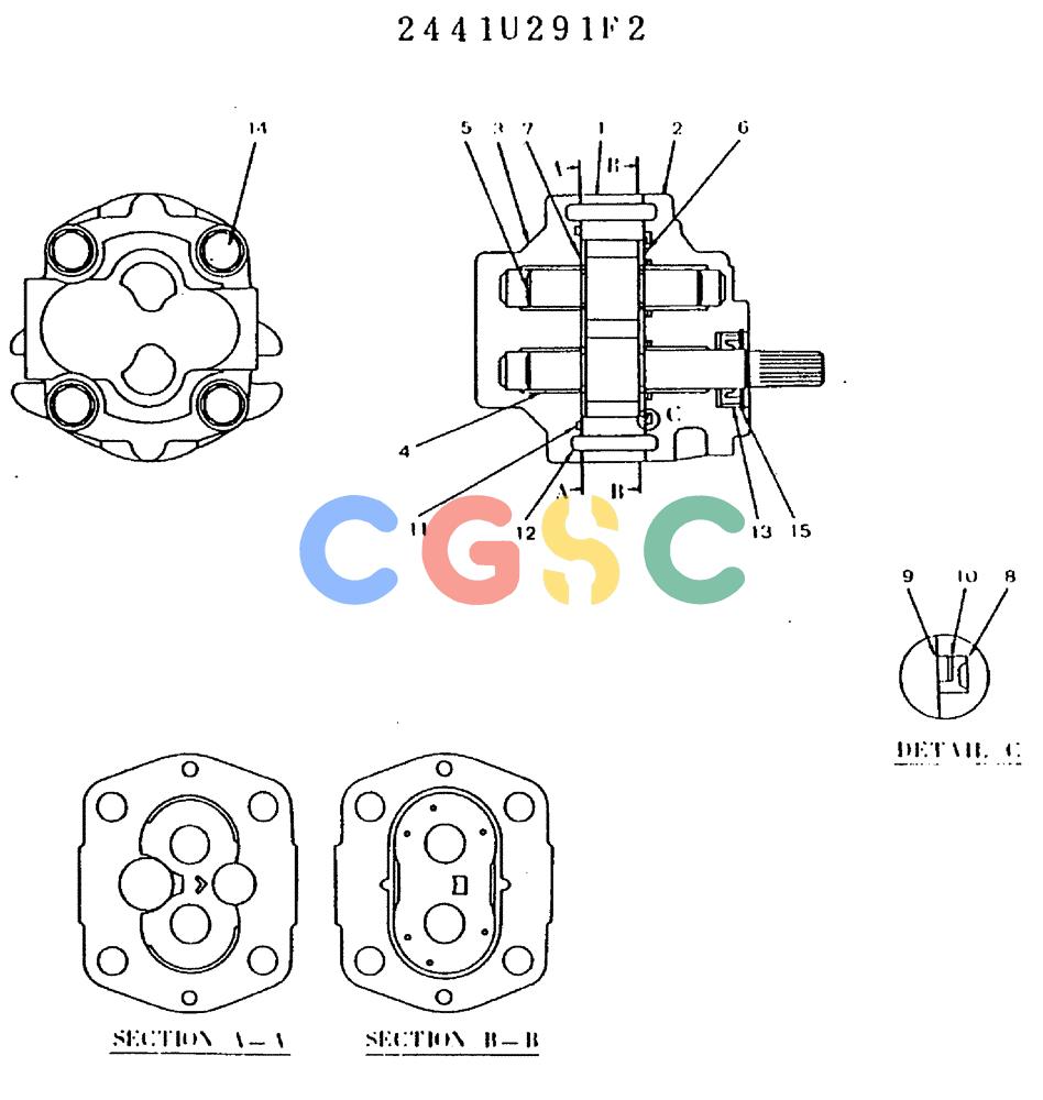 神钢零件查询(MD180LC) - EXCAVATOR ASN YG0647 (1/80-12/06) (11-024) - PUMP ASSY, GEAR Kobelco