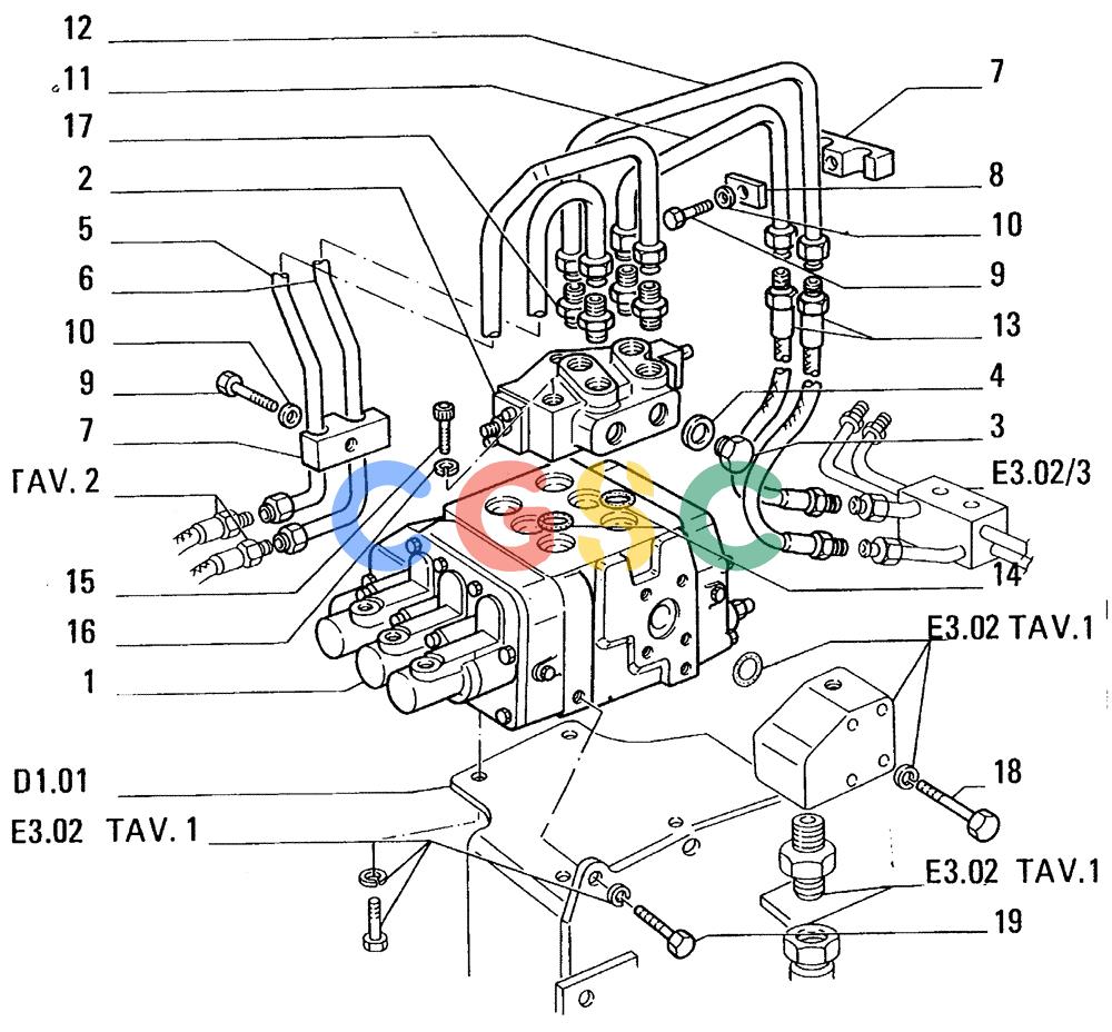纽荷兰零件查询(FL14E) - CRAWLER LOADER (E3.02/2[001]) - HYDRAULIC SYSTEM New Holland Constructuion