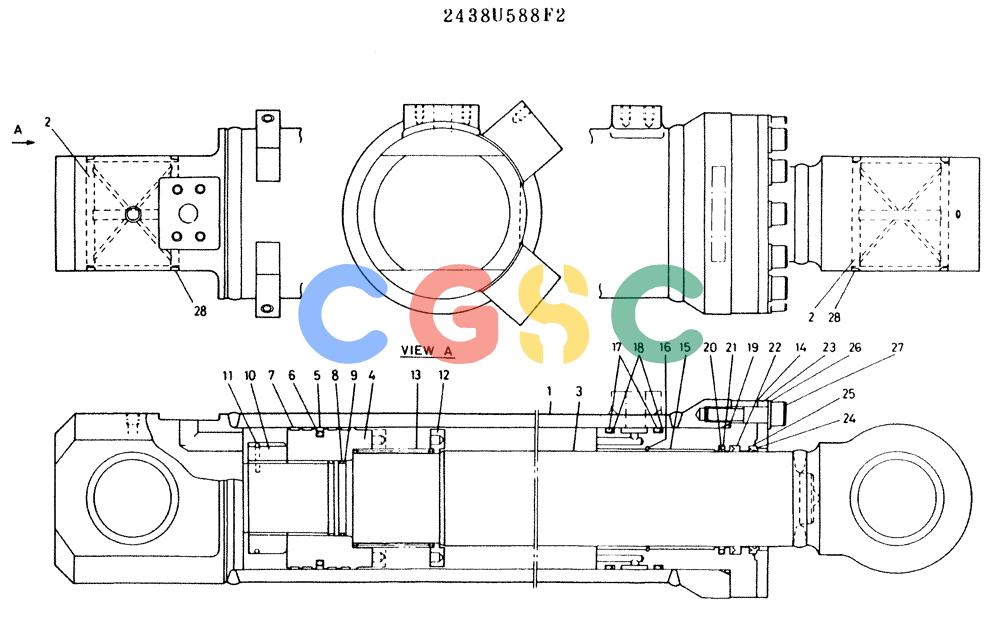 神钢零件查询(K909LC) - MARK II EXCAVATOR ASN LL1488 (1/87-12/03) (11-035) - CYLINDER ASSY (ARM) Kobelco