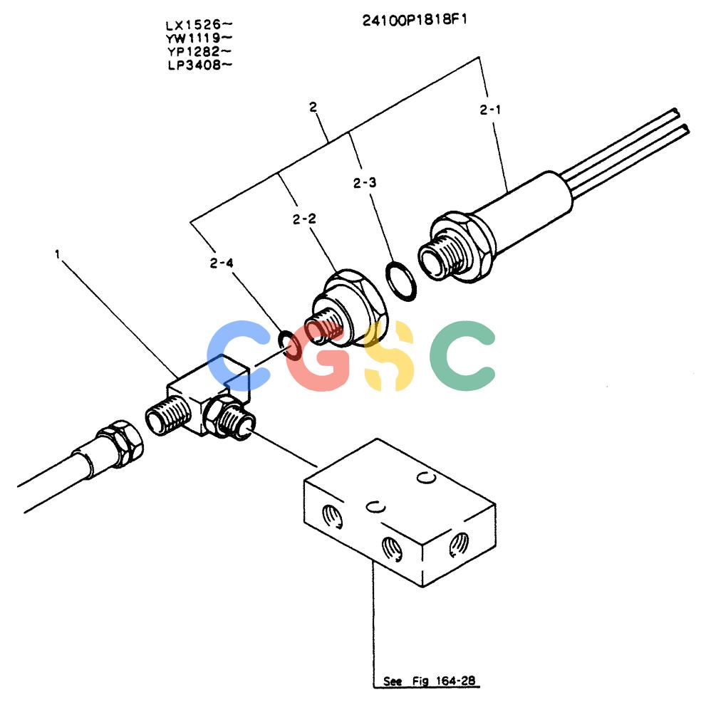 神钢零件查询(K904L) - MARK II EXCAVATOR ASN LX1526 (1/88-12/03) (08-007) - SWITCH ASSY, PRESSURE Kobelco