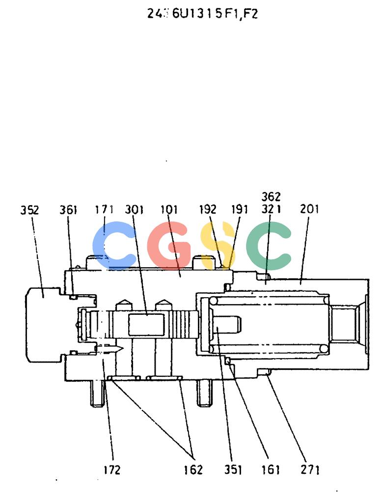 神钢零件查询(MD320BLC) - EXCAVATOR BTW YC0301 - YC0747 (1/80-12/06) (11-018) - VALVE ASSY 2436U1315 F1, F2 Kobelco