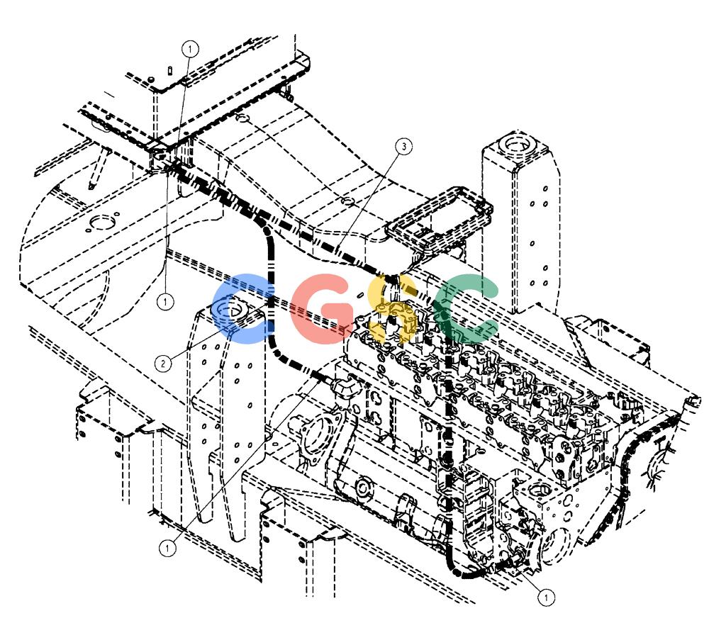 凯斯零件查询(FLX3510) - FLOATER (8/04-8/06) (02-025) - HEATER HOSE GROUP Case Agriculture