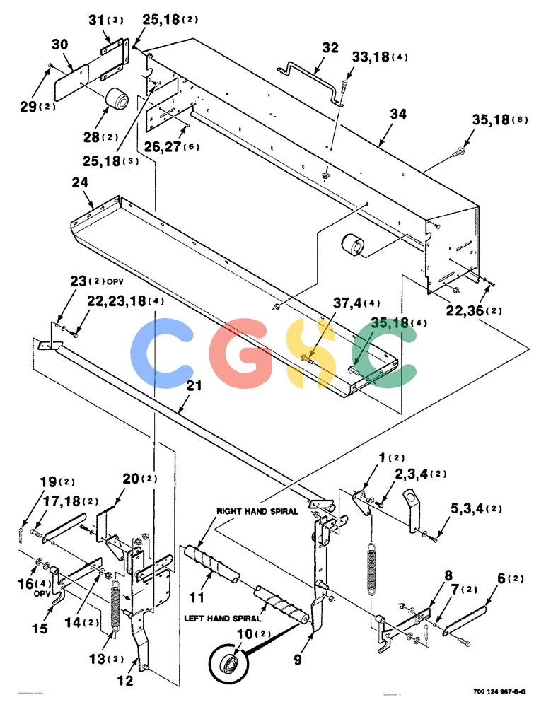 凯斯零件查询(8465) - CASE IH AUTO ROUND BALER (1/91-12/97) (7-22) - MESH WRAP, BOX ASSEMBLY, SERIAL NUMBER CFH0073272 AND LATER Case Agriculture
