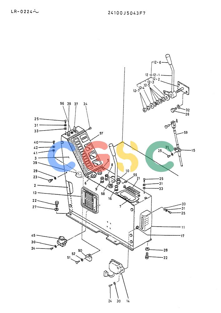 神钢零件查询(K914) - EXCAVATOR ASN LR-0143 (1/79-12/03) (07-016) - PANEL ASSY, INST P/N 24100J5043F7 Kobelco