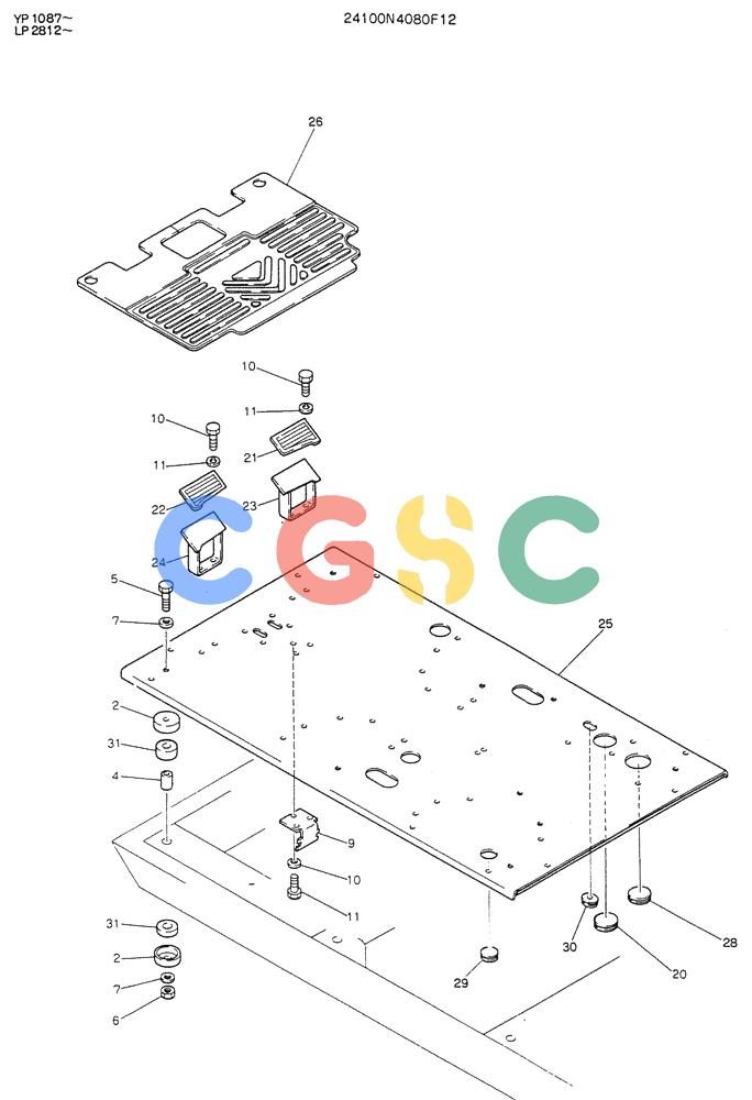 神钢零件查询(K905LC) - MARK II EXCAVATOR BTW YP1001 - YP1281 (1/87-12/03) (02-007) - PLATE ASSY, FLOOR Kobelco