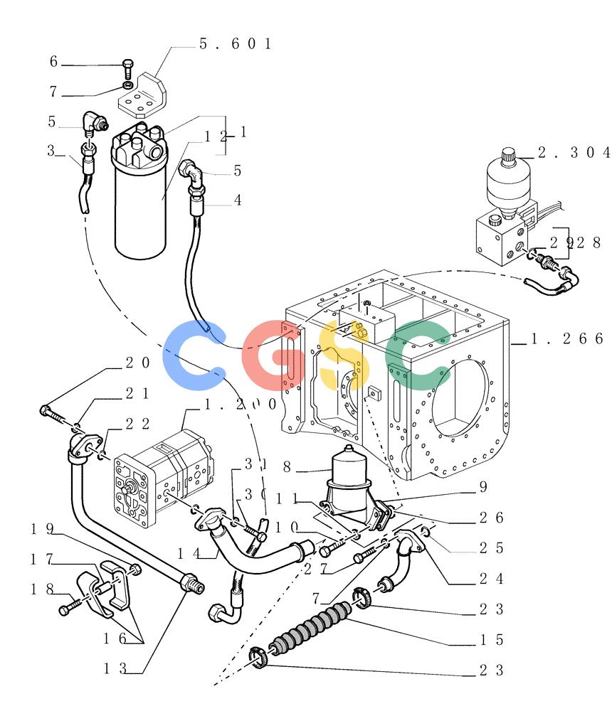 纽荷兰零件查询(DC180PS) - CRAWLER DOZER (11/00-) (2.319[01A]) - STEERING CONNECTING PIPING - VERSION (02-03) New Holland Constructuion