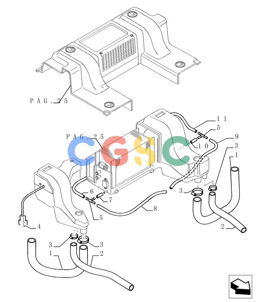纽荷兰零件查询(DC180.B) - CRAWLER DOZER TIER 2 (3/03-) (9.654[07]) - ROPS CAB WITH CONDITIONER - OPTIONAL CODE 784110231 New Holland Constructuion