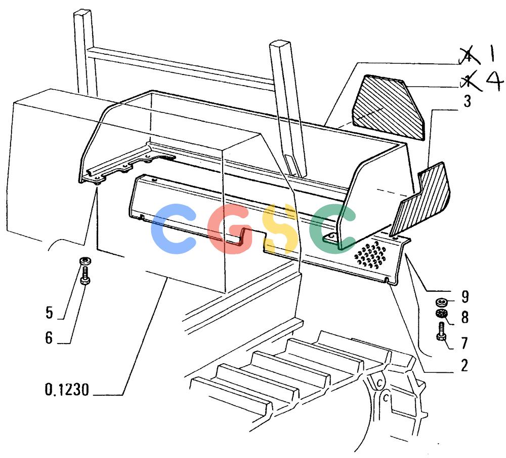 纽荷兰零件查询(FD14E) - CRAWLER DOZER (95.6545[004]) - FORESTRY PROTECTIONS New Holland Constructuion