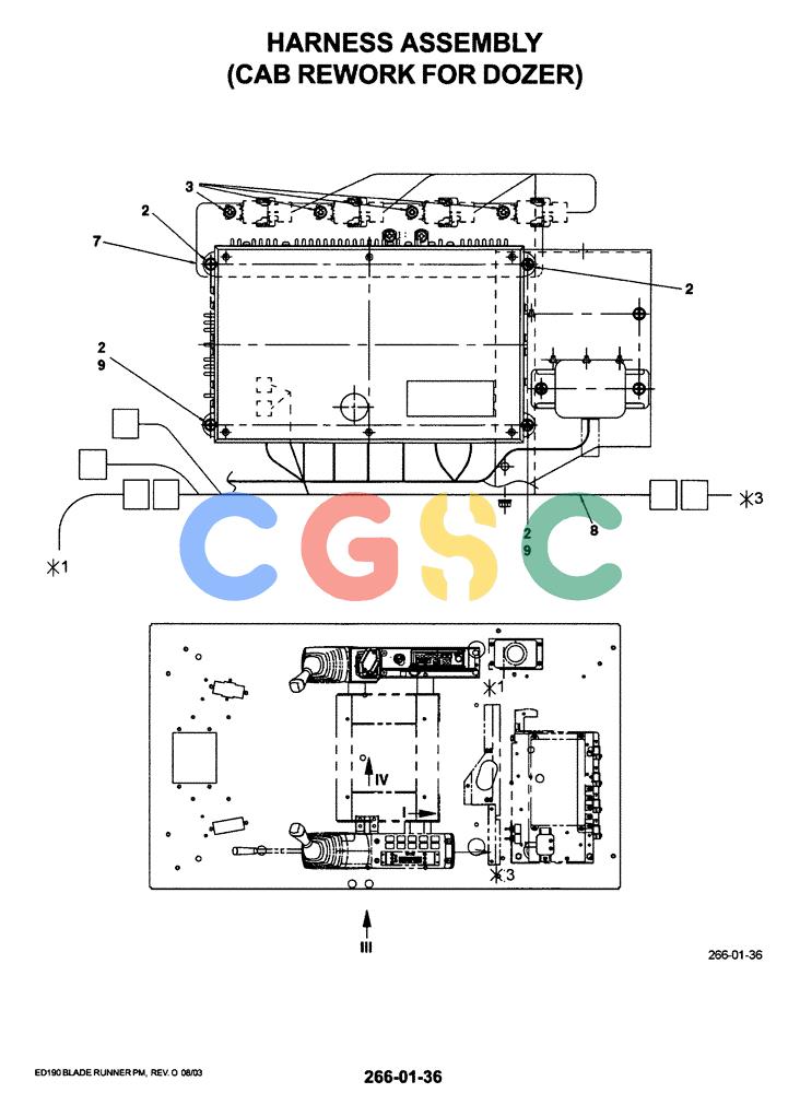 神钢零件查询(ED190LC-6E) - BLADE RUNNER EXCAVATOR/DOZER BTW YL03U0136 - YL03U0292 (1/05-12/06) (01-083[01]) - HARNESS ASSEMBLY (CAB REWORK FOR DOZER) Kobelco