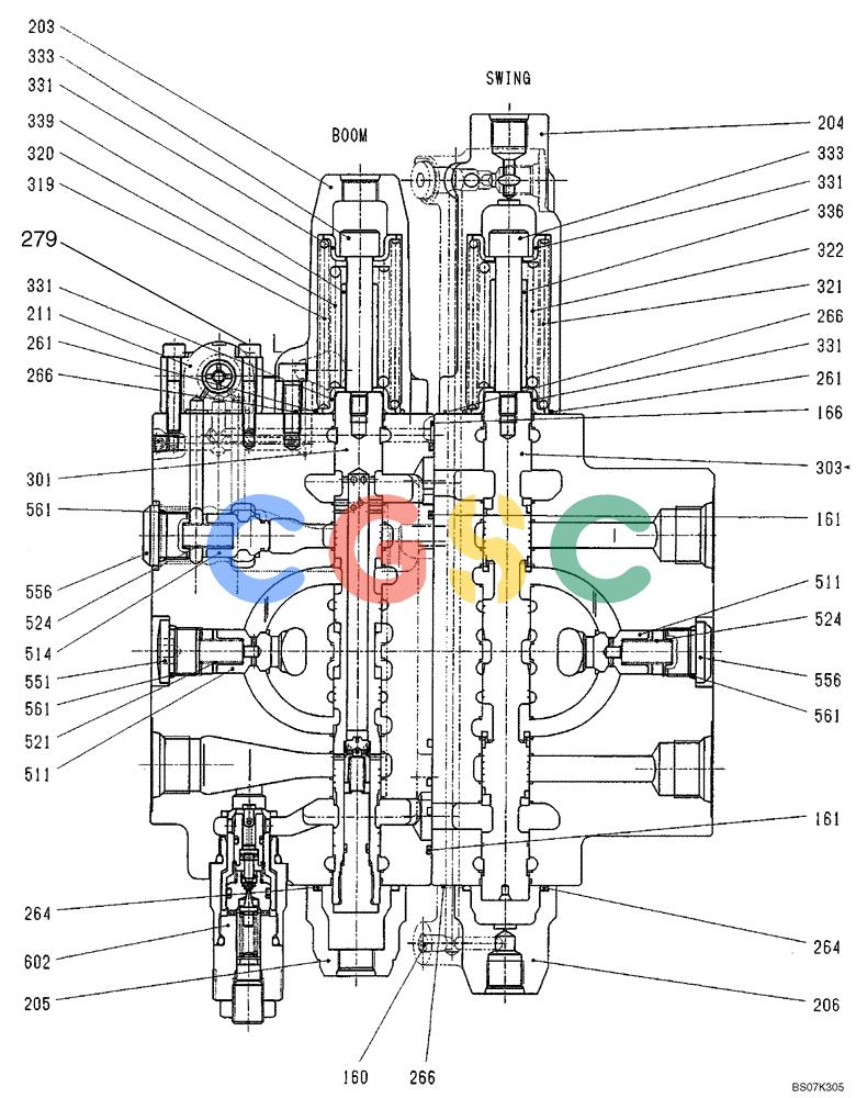 神钢零件查询(ED195-8) - BLADE RUNNER ACERA MARK 8 EXCAVATOR DOZER (TIER 3) ASN YL04U-0301 (12/07-12/11) (08-01-08[08]) - VALVE ASSY, CONTROL (YM30V00011F1) PAGE 8 OF 9 Kobelco