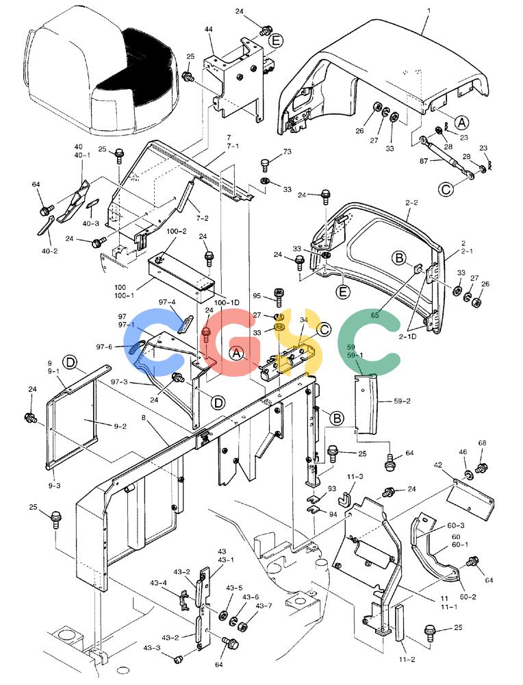 纽荷兰零件查询(E70) - MIDI CRAWLER EXCAVATOR (NA) (1/06-) (051) - GUARD / COVER INSTALLATION (REQUIRED) New Holland Constructuion