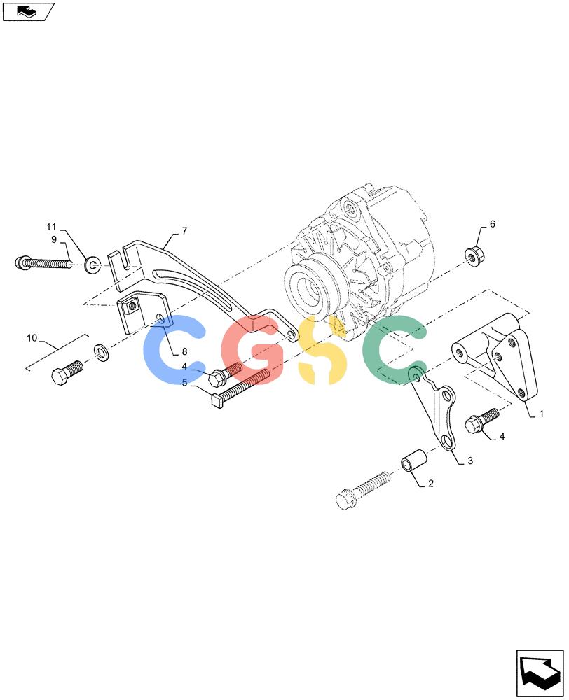 神钢零件查询(ED160 BLADE) - HYDRAULIC EXCAVATOR - ASN LH02-01501 (9/12-12/13) (55.301.AA[01]) - ALTERNATOR Kobelco