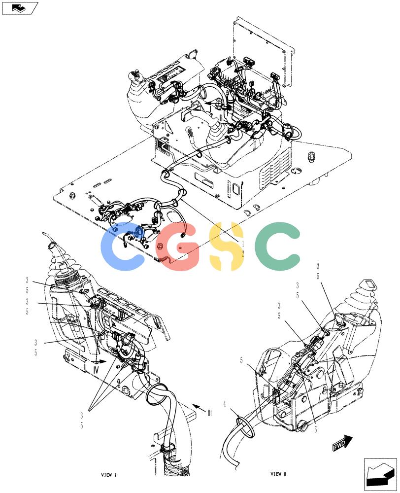 纽荷兰零件查询(E70BSR) - COMPACT CRAWLER EXCAVATOR ASN YT06-18001 (01-088[01]) - HARNESS ASSEMBLY, UPPER (FLOOR) New Holland Constructuion