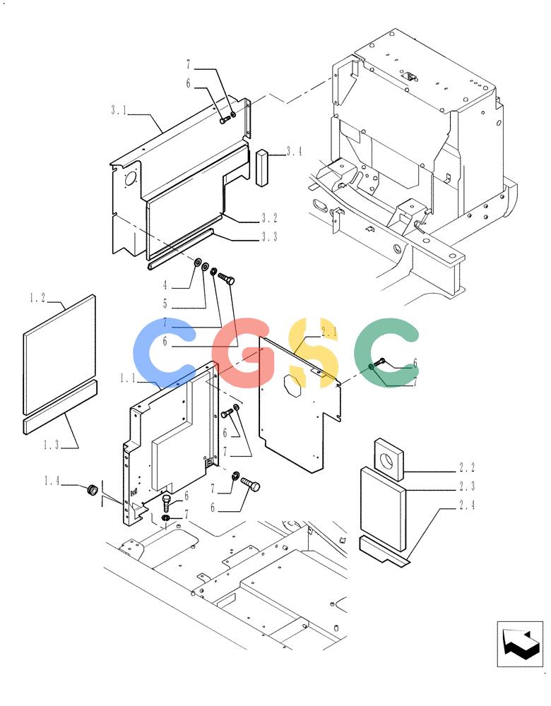纽荷兰零件查询(E215B) - CRAWLER EXCAVATOR - TIER 3 (ROPS CAB) ASN NBDA21800 (6/13-) (01-070[00]) - GUARD INSTAL (PARTITION) New Holland Constructuion