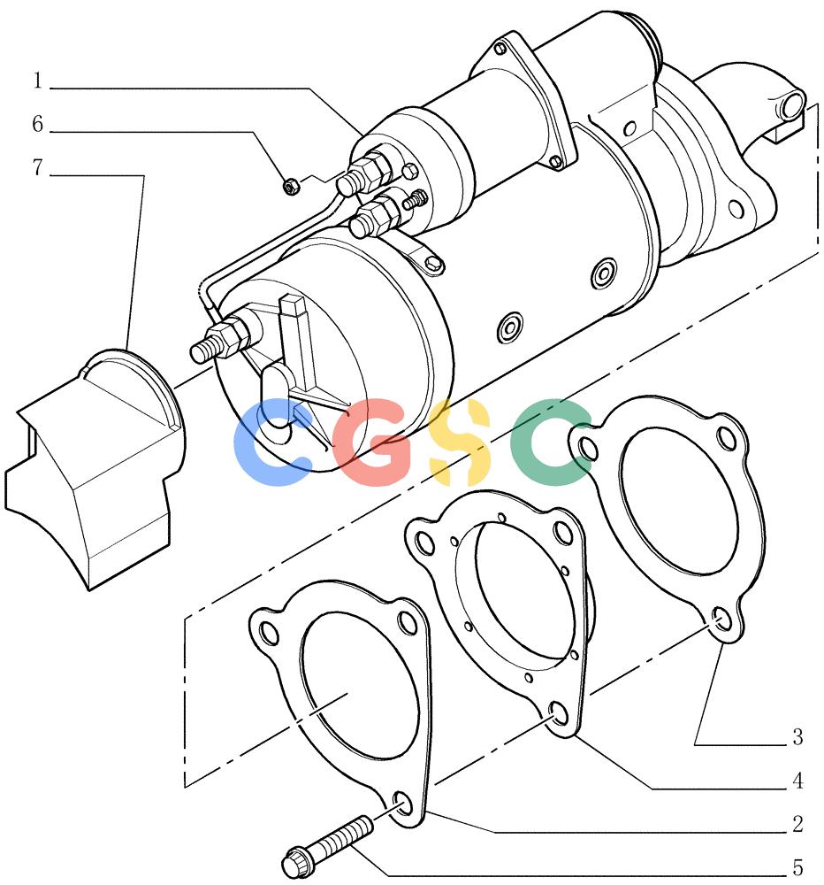 纽荷兰零件查询(DC180PS) - CRAWLER DOZER (11/00-) (0.360[01]) - STARTER MOTOR (Feb 2 2001 12:10PM) New Holland Constructuion