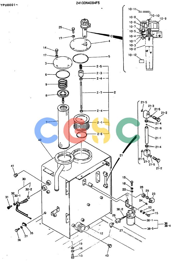神钢零件查询(MD140BLC) - EXCAVATOR BTW YPU0001 - YPU0300 (1/80-12/06) (01-004) - TANK ASSY., HYDR. Kobelco