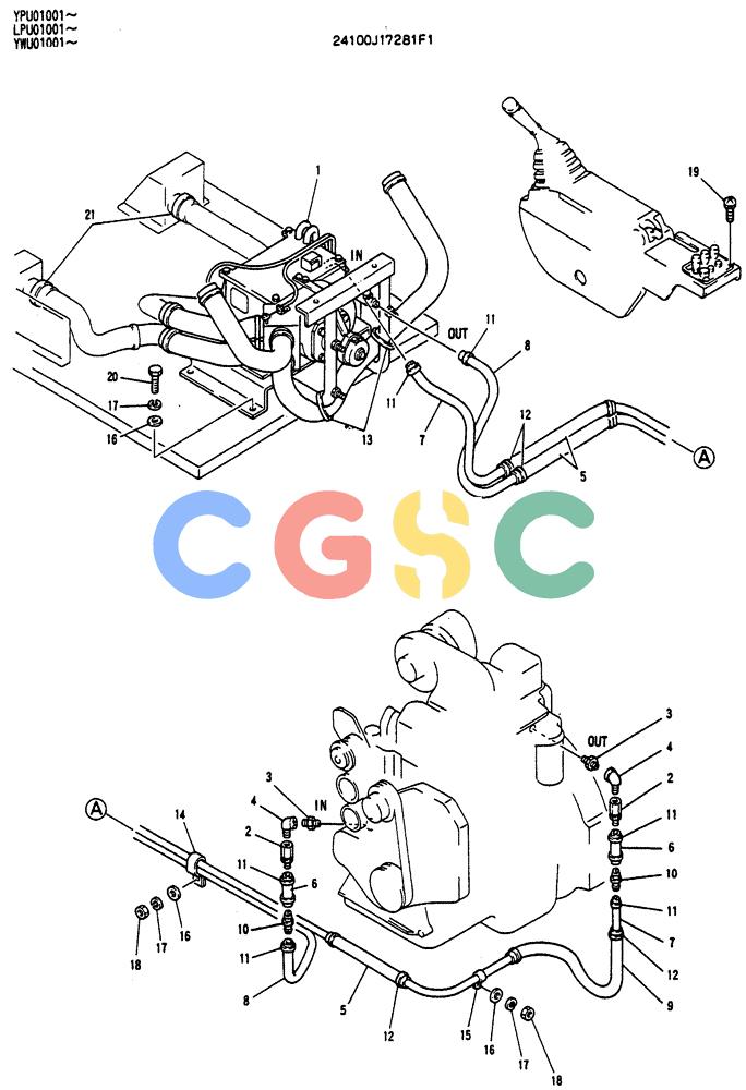 神钢零件查询(SK130LC) - EXCAVATOR BTW YPU1001 - YPU2000 (1/98-12/98) (05-017) - HEATER & DEFROSTER INSTALLATION Kobelco