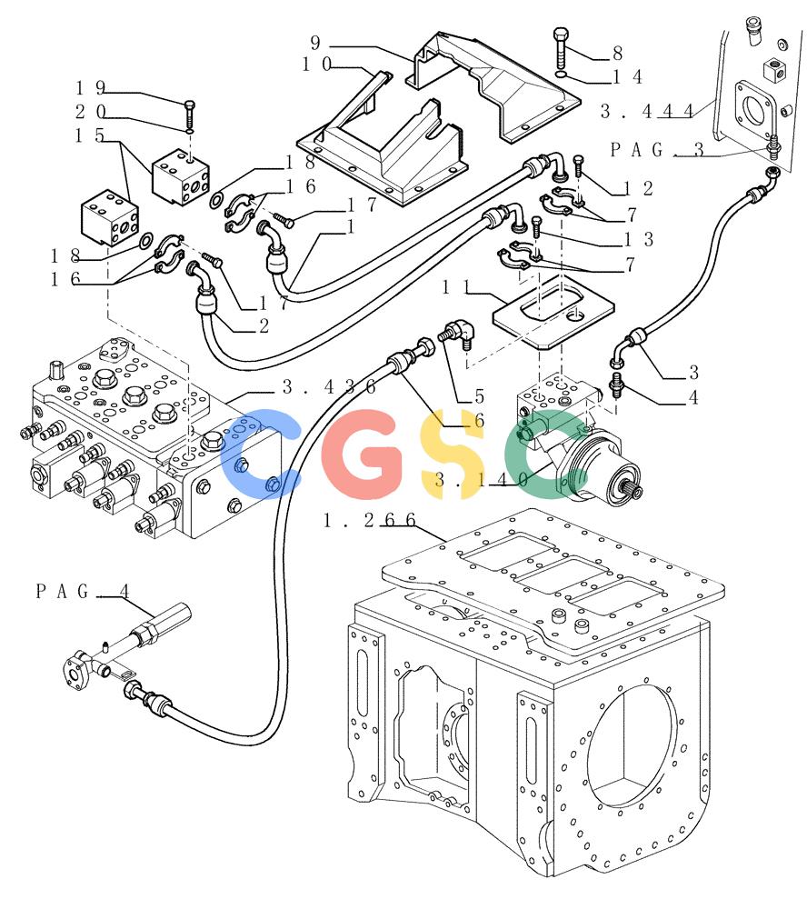 纽荷兰零件查询(DC180.B) - CRAWLER DOZER TIER 2 (3/03-) (3.434[05]) - HYDRAULIC SYSTEM PIPING New Holland Constructuion