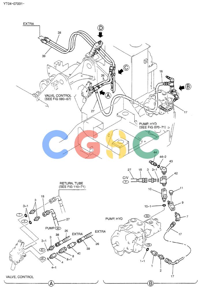 纽荷兰零件查询(BREAKER) - NIBBLER/BREAKER ATTACHMENT - E70SR ASN YT04-07001 (01-008[01]) - HYD LINES, UPP (EXTRA) New Holland Constructuion