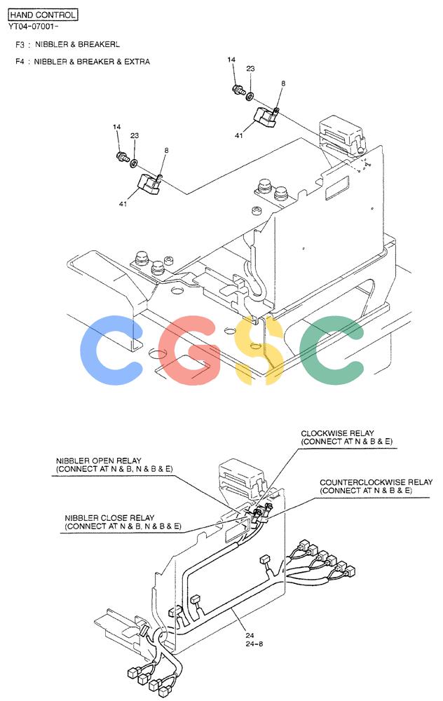 纽荷兰零件查询(BREAKER) - NIBBLER/BREAKER ATTACHMENT - E70SR ASN YT04-07001 (01-044[01]) - CONTROLLER ASSY (HAND CONTROL) New Holland Constructuion