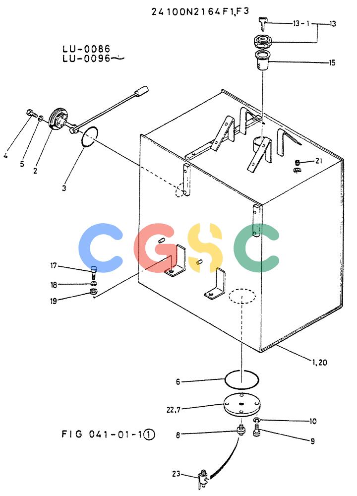 神钢零件查询(K935) - EXCAVATOR SUPPLEMENT ASN LU00154 (1/76-12/03) (01-010) - TANK ASSY, FUEL Kobelco