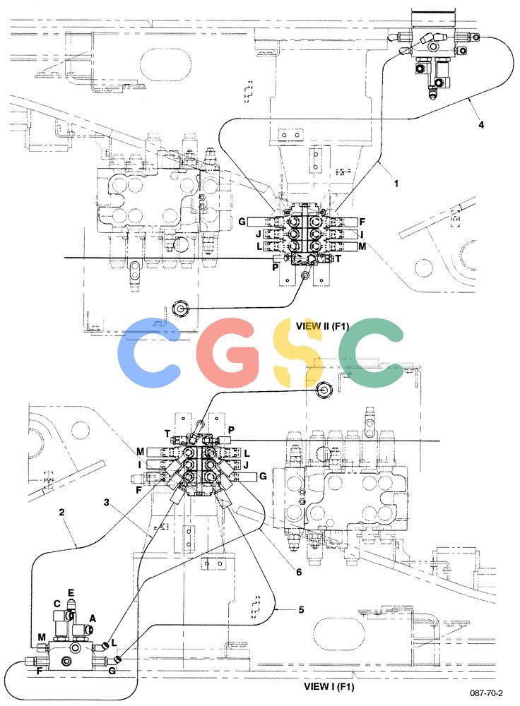 神钢零件查询(ED190LC-6E) - BLADE RUNNER EXCAVATOR/DOZER BTW YL03U0136 - YL03U0292 (1/05-12/06) (01-024[02]) - UPPER HYDRAULIC LINES (DOZER AND DOZER N AND B) Kobelco